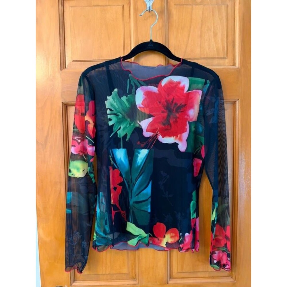 Floral Mesh Top by Desigual